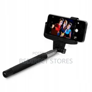 Cristal Bluetooth Foldable Selfie Stick Rotating Head Black