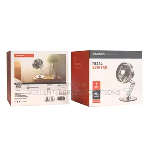 Porodo Lifestyle Metal Desk Fan - Gray