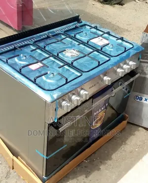 Brand New Maxi(60×90)5borner All Gas Standing Cooker>Silver>