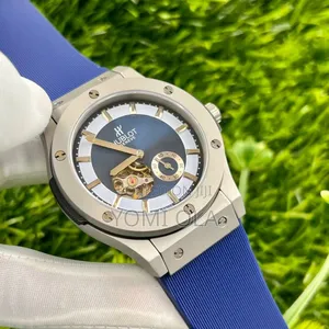 Hublot Geneve Blue White Dial Swiss Watch