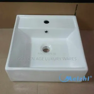 White Countertops Basin Square