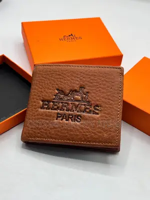Hermes Quality Luxury Men Genuine Leather Wallet