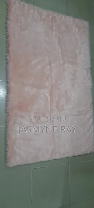 Cherry Pink Fur Rug 3ft by 5ft