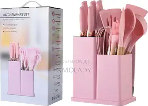 19 PCS Kitchen Cooking Utensils and Knife Set With Block
