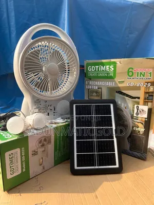 GD-8029 8 Inches Solar Rechargeable Table Fan