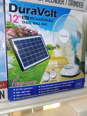 12" Dura Volt 3in1 Rechargeable Table Fan