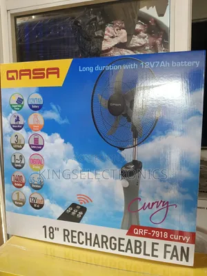 QASA 18" Rechargeable Fan Curvy