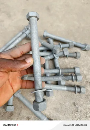M16 X 180mm High Tensile Hot Dip Galvanized Bolts, Nuts