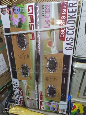 QASA 2burner Glass Table Gas Cooker Brand New