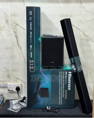 Original Hisense Powerful Soundbar 360watts 3.1.2CH Etc.