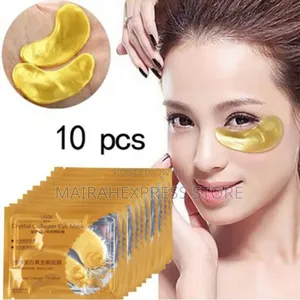 10pcs Gold Collagen Smooth Elastic Eye Mask