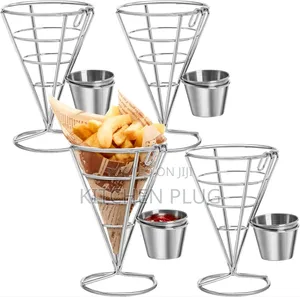 French Fries Stand With Sauce Dipper