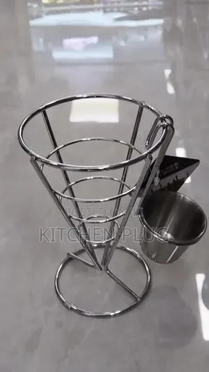 French Fries Stand With Sauce Dipper