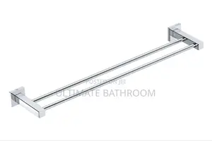Pure Stainless Steel Square Shaped Double Towel Bar