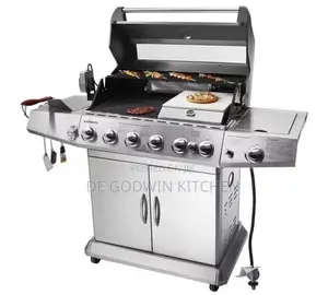 Luxury Stainless Steel Barbecue With Side Cooker