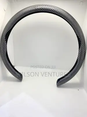 Universal Fit White and Black Glossy Steering Wheel Cover
