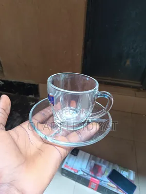 Transparent Tea Cup and Saucer