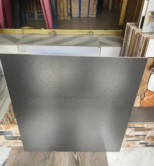 Plain Black Rustic 60x60