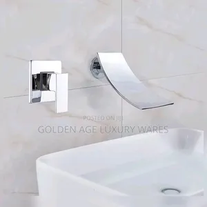 Waterfall Conduit Basin Mixer Chrome