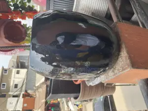 30cm Black Fiberglass Flower Pot