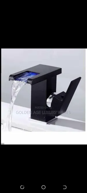 Black Led Basin Mixer Tap