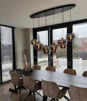 Modern Smoky Grey Lustre Glass Pendant Light