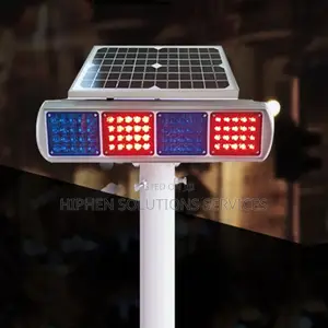 Red And Blue Solar Led Traffic Flashing Strobe Light