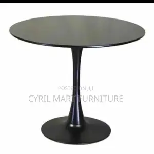 Bar Round Dining Table Black