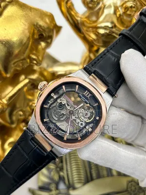 Original Patek Philippe Mechanical Black Strap Watch.