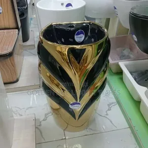 Black and Gold Standing Basin