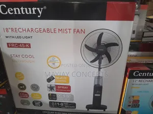 Century 18inches Rechargeable Mist Fan With Digital Display