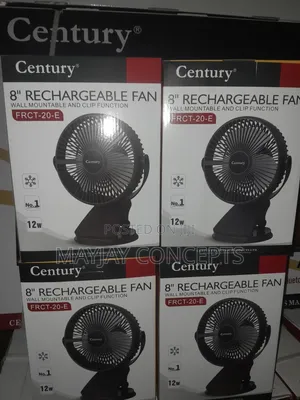 Century 8" 2-in-1 Ac/Dc Table/Wall Rechargeable Fan