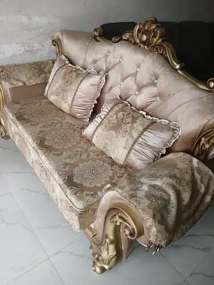 Elegant 7 Seater Living Room Fabric Made Royal Sofa Chair.