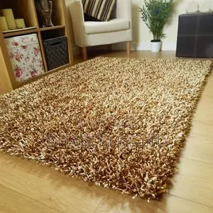 New Modern Living Room Center Rug (4 by 6)Gold