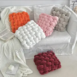 Velvet Knitted Throw Pillow