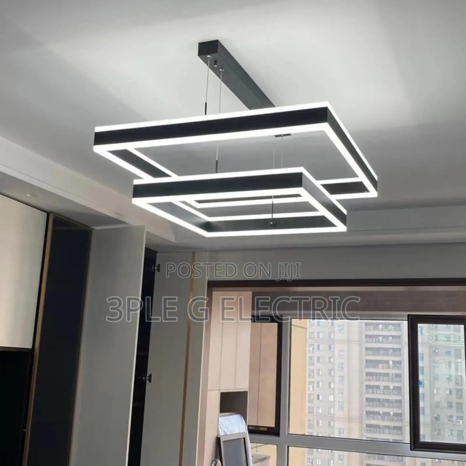 By 2 Dropping Square Shape Dropping Chandelier