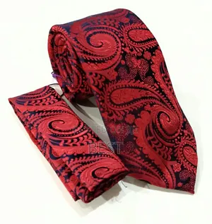 Pattern Quality Long Neck Ties With Pocket Square