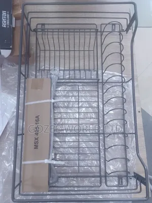 Black 80cm Drawer Plate Rack