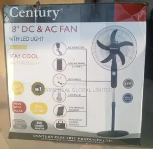 Century 18" DC And AC Solar Fan With LED Light