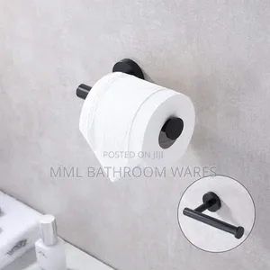 Matte Black Toilet Roll Holder