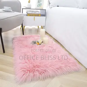 Soft Fluffy Rugs Faux Sheepskin Area Rug (PINK)