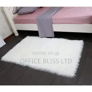 Soft Fluffy Rugs Faux Sheepskin Area Rug -White