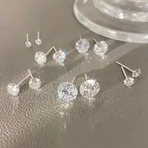 925 Sterling Silver Aaa+ Cz Earrings Studs
