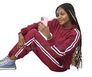 Women's Hoodie Set Track Suit Up and Down- Wine