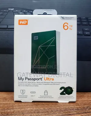 Wd 6tb My Passport Ultra Portable Hard Drive With Type-C