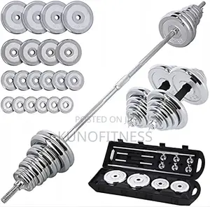 Space-Saving 50kg Adjustable Dumbbell Barbell Kit – Lift