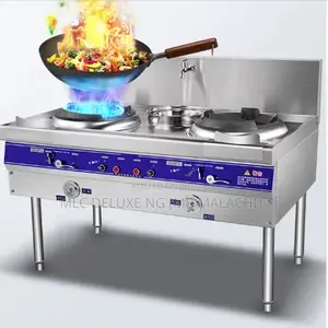 Industrial Pressure Chinese Cooker / 2 Burners Chinese Stove