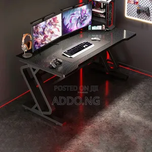 Office Work Gaming Desk With Led Lights