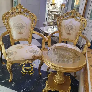 Luxury (Me + U) Visitor's Chair and Table - GOLD