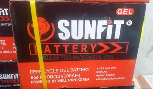 100ah 12v Sunfit Dry Cell Battery Powered by Run Korea